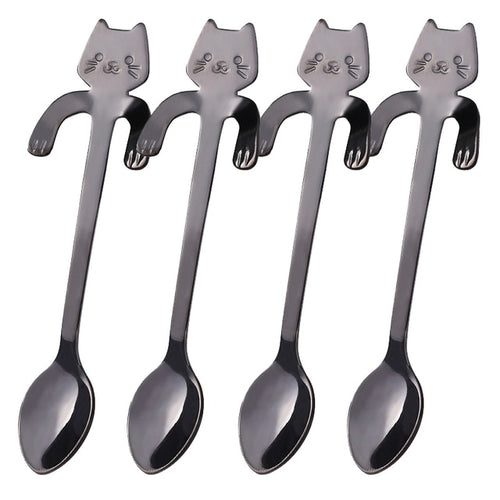 Load image into Gallery viewer, Cute Cat Coffee Spoon
