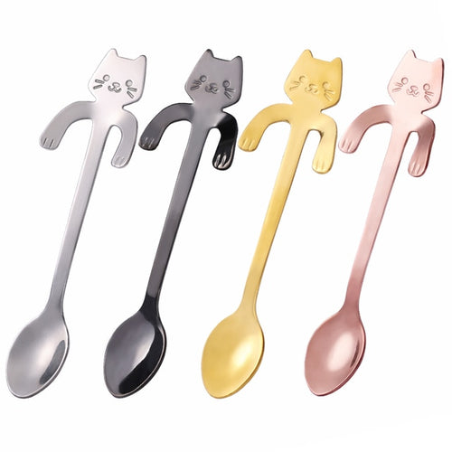 Load image into Gallery viewer, Cute Cat Coffee Spoon
