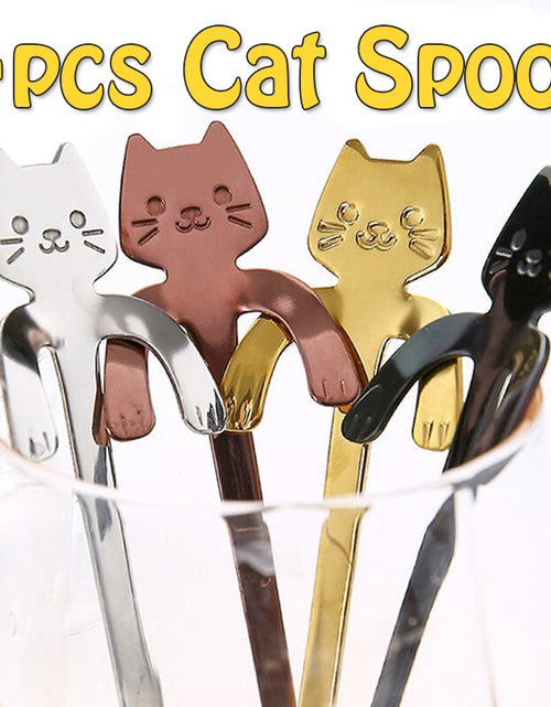 Load image into Gallery viewer, Cute Cat Coffee Spoon
